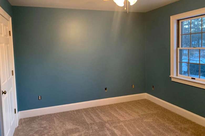 Finished painted bedroom